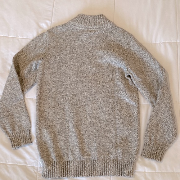 Carters 3/4 zip up sweater. Gray/white/oatmeal color - Picture 6 of 6
